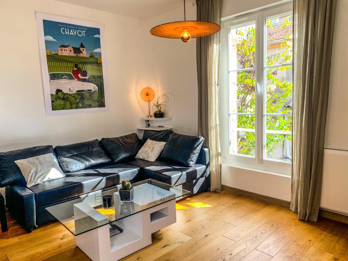 Vila Maisonnette Du Coteau Ouest - Jardin Et Terrasse - Épernay Exteriér fotografie